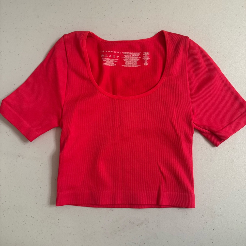 Primark Bright Pink Crop Top | XS